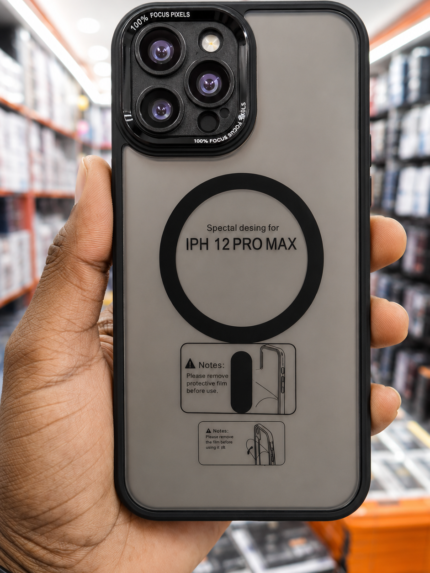 iPhone 12 Pro Max Transparent Magnetic Back Cover – Premium Clear Case