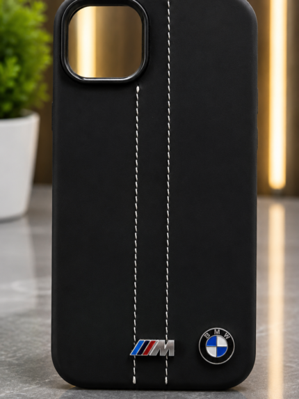 iPhone 14 Plus & iPhone 15 Plus Leather Cover | BMW Style Case