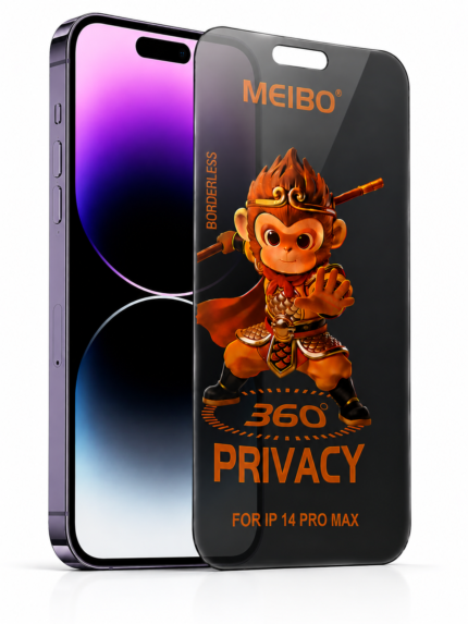 iPhone 14 Pro Max 360° Privacy Borderless Glass – Anti Spy 9H Tempered Glass