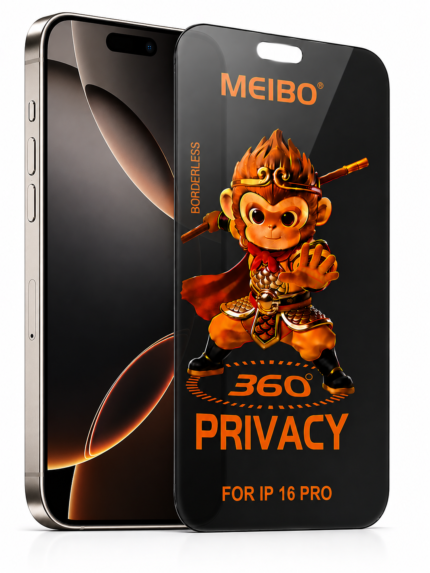 iPhone 16 Pro 360° Privacy Borderless Glass – Anti Spy 9H Tempered Glass