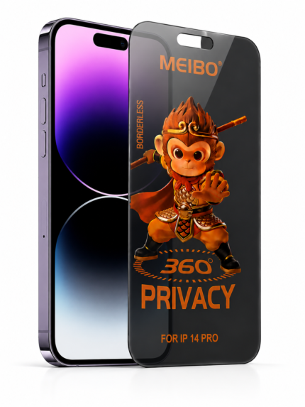 iPhone 14 Pro 360° Privacy Borderless Glass – Anti Spy 9H Tempered Glass