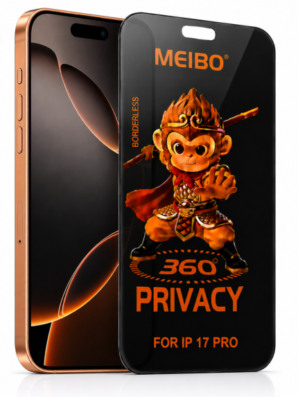 iPhone 17 Pro 360° Privacy Borderless Glass – Anti Spy 9H Tempered Glass
