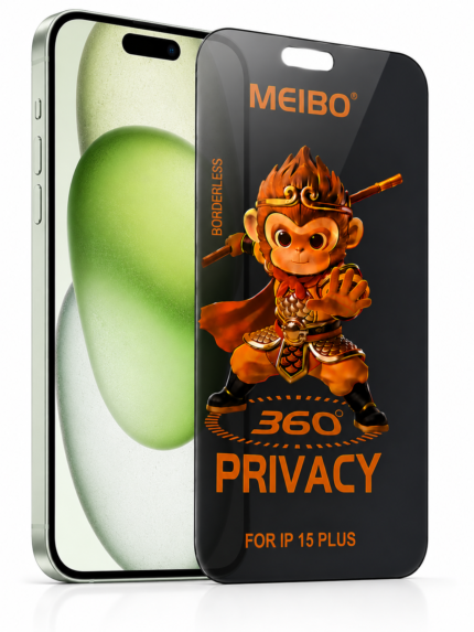 iPhone 15 Plus 360° Privacy Borderless Glass – Anti Spy 9H Tempered Glass