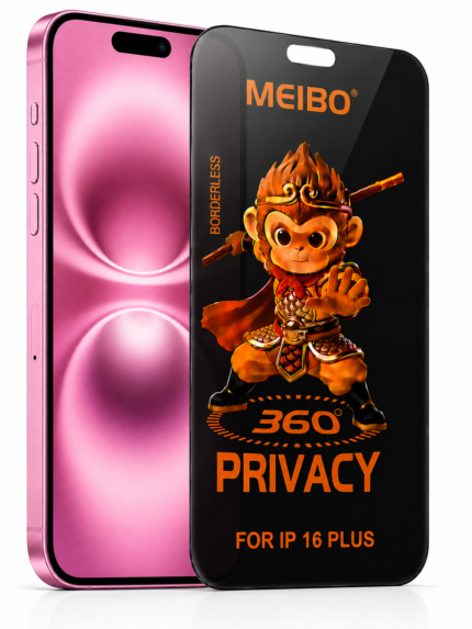 iPhone 16 Plus 360° Privacy Borderless Glass – Anti Spy 9H Tempered Glass