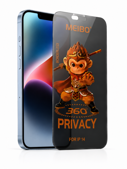 iPhone 14 360° Privacy Borderless Glass – Anti Spy 9H Tempered Glass